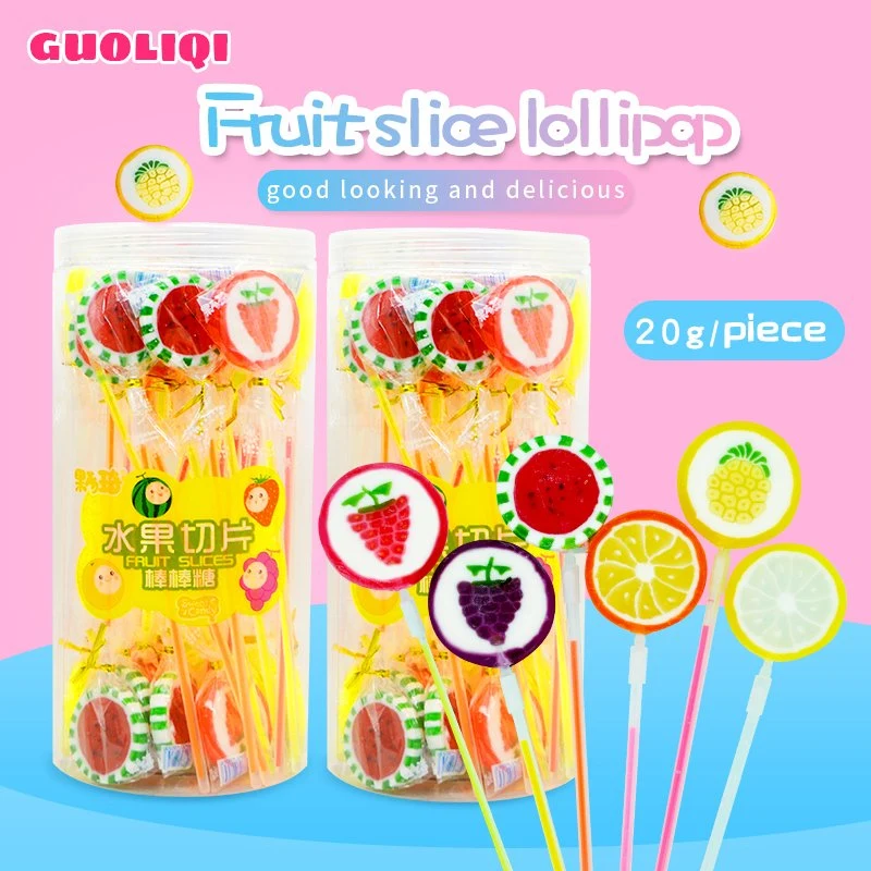 Wholesale/Supplier 10g Fruit Shaped Halal Sweets Lollipops Candy