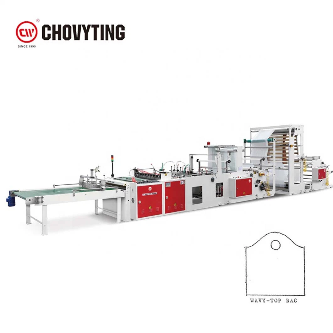 Chovyting Hot Sale PE BOPP Sine Wave Fast Food Bag Fabricación de máquina