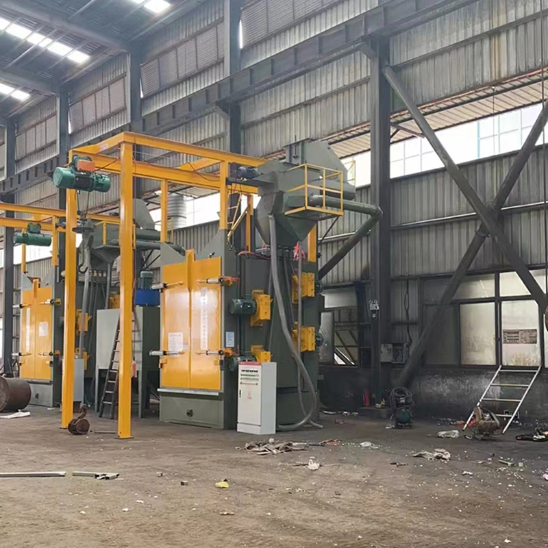 Overhead Hanger Hook Type Gas Cylinders Shot Blasting Cleaning Machine