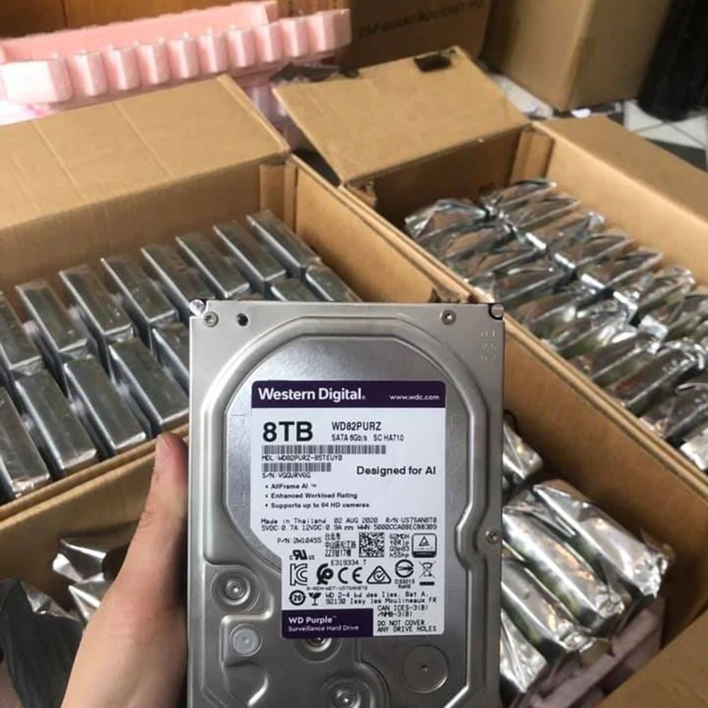 WESTERN Digital Purple Surveillance 8TB Festplatte interne Festplatte 7200 U/min 3,5 Zoll (WD82PURZ) WD SSD/HDD