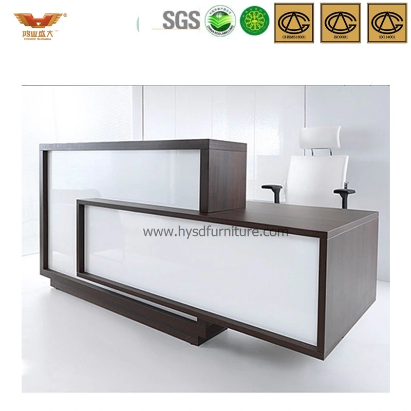 Famous Wooden Front Desk Office Reception Desk Office Furniture (HY-Q49)