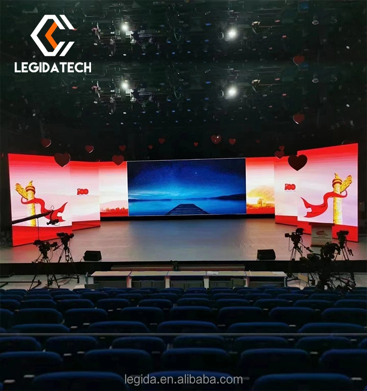 Legidatech Stage Events Rental Full Color P3.91 P4.81 Stage Backdrop Rental Display LED P2 P3 P4 Outdoor Xxx Xxxxxx Digital Movable LED Rental LED Screen