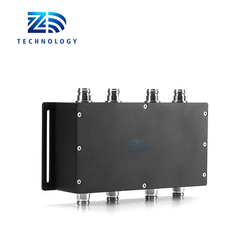 698-4000MHz 5g 500W 4 in 4 out 6dB Low Pim Hybrid Coupler Combiner with N 4.3-10 DIN Connector