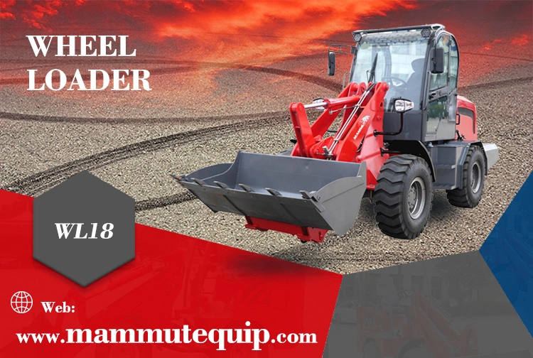 Mammut CE Approved Small Pay Loaders Mini 1.8t Front Shovle Wheel Loader