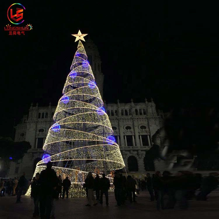 Outdoor Exterior 15m Giant Christmas Tree with LED Pixel Light for Christmas Decoration