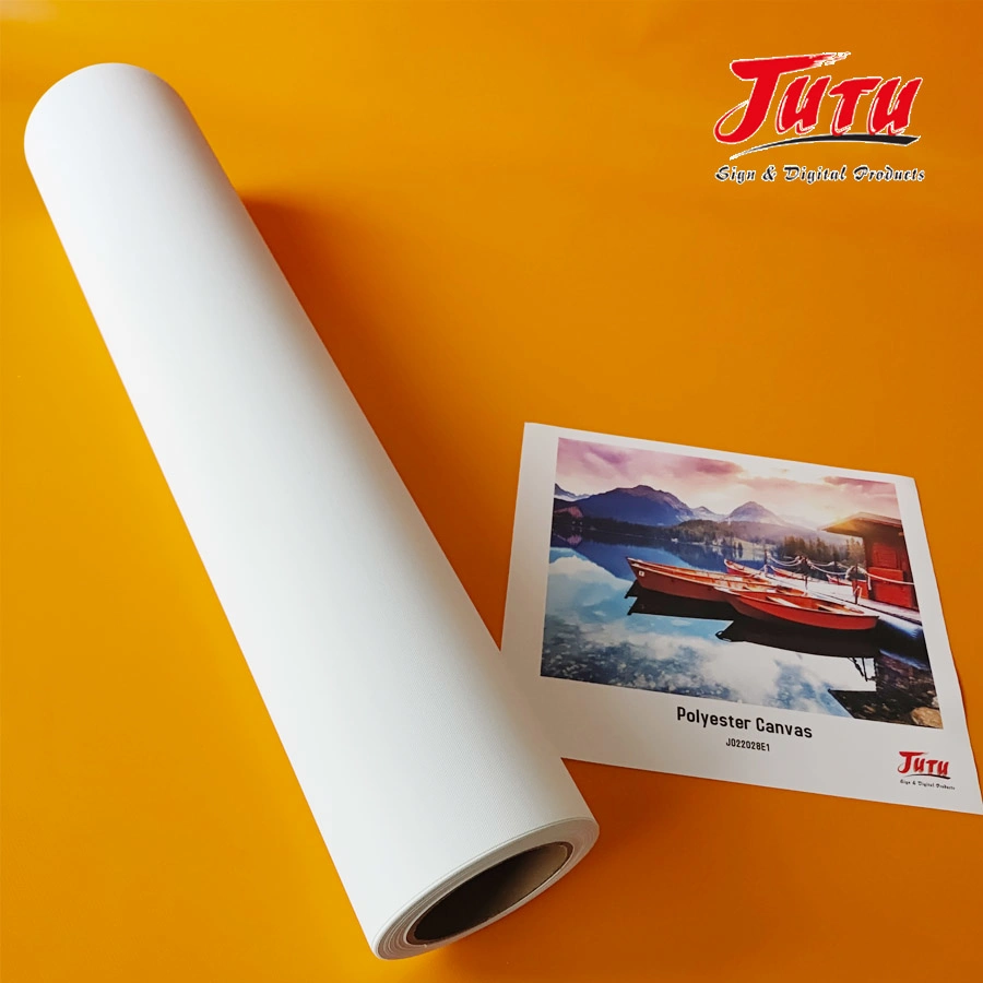 Jutu Semi-Glossy Inkjet Canvas Waterproof Polyester Canvas for Home/Commercial Area Decoration