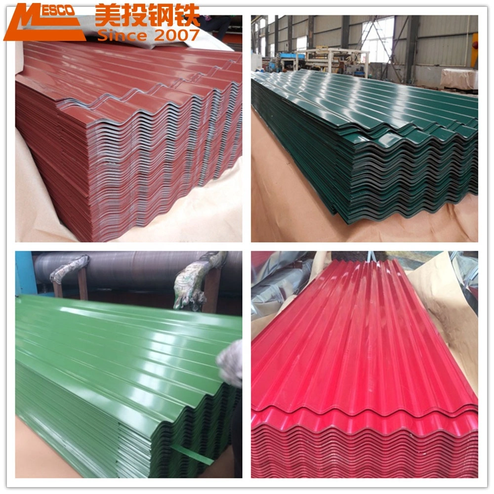 Factory Standard PPGI Roofing Tile Corrugated Pre-Painted Glavanized Steel Sheet Color Coated Roofing Sheet