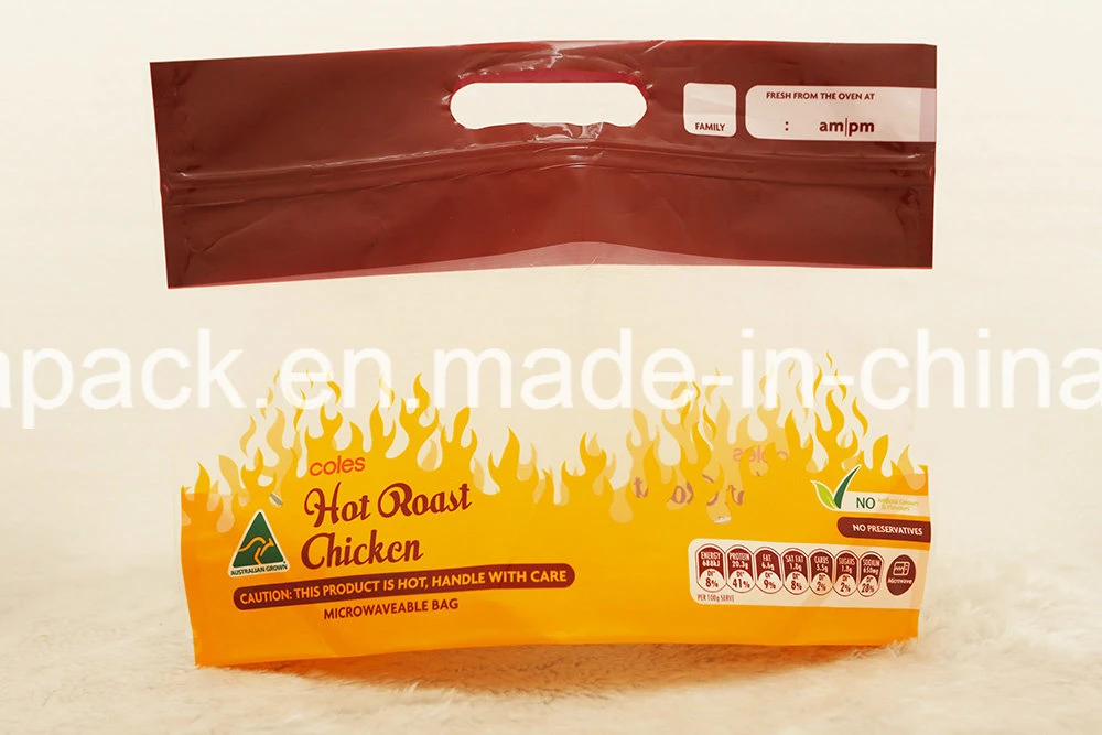 Anti Fog Microwaveable Stand up Roast Chicken Zipper Bag