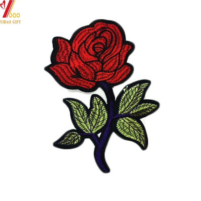 Custom Clothing Label Flower Embroidery Patch, Woven Badge (YB-HR-393)