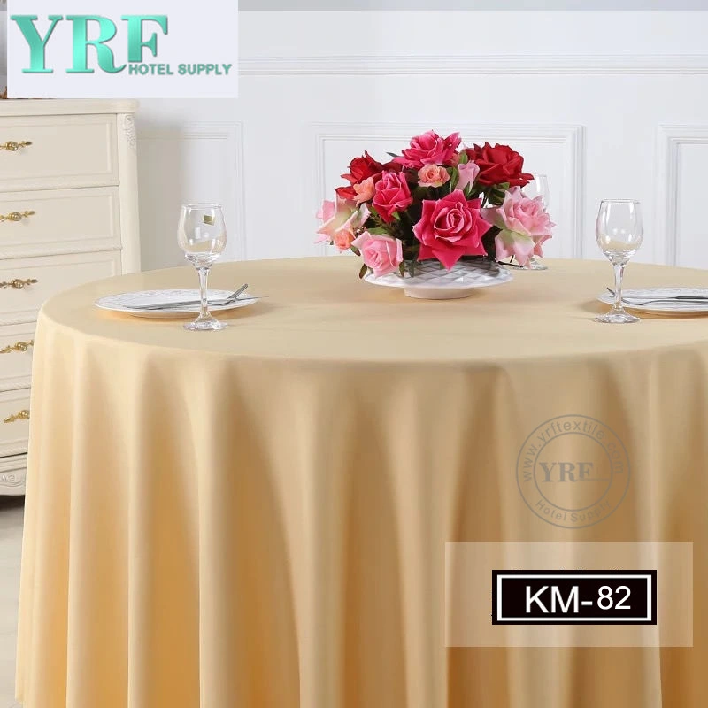 Beautiful 108 Round Dark Red Table Cover Factory for Wedding