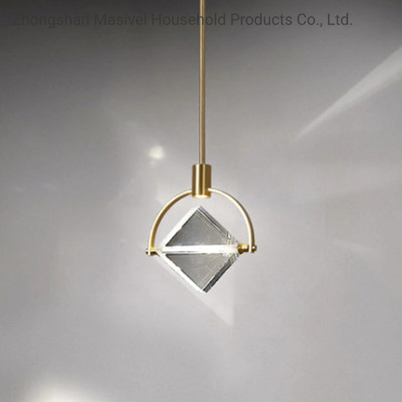 Masivel éclairage Crystal LED Dimmble lumière Chambre salon décoratif Suspension