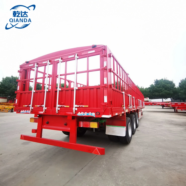 Chinese Factory Sells Brand New Flower Basket Semi Trailer Cargo Fence Trailer Transport 3 Axle Flower Basket for Sale in Nigeria