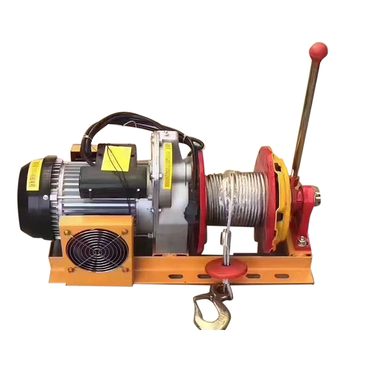 500kg 1000kg 220V 60Hz Wire Rope Hoist Clutch Electric Winch with Fast Speed