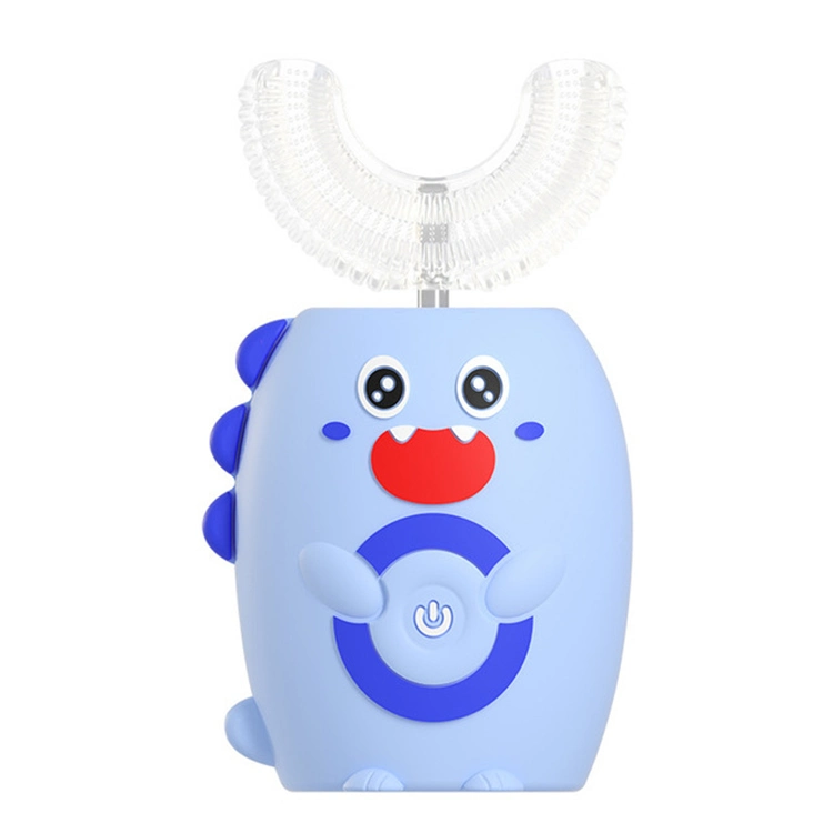 Children Kids Cartoon Baby Automatic Sonic Waterproof 360 Degree U Shape Teeth Cleaner Electric Toothbrush