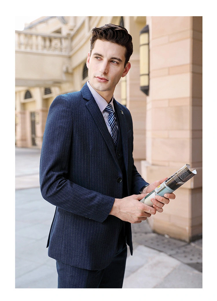 OEM Men&prime; S Business Stripe Suit, Professional Suit, Bridegroom&prime; S Dress Suit