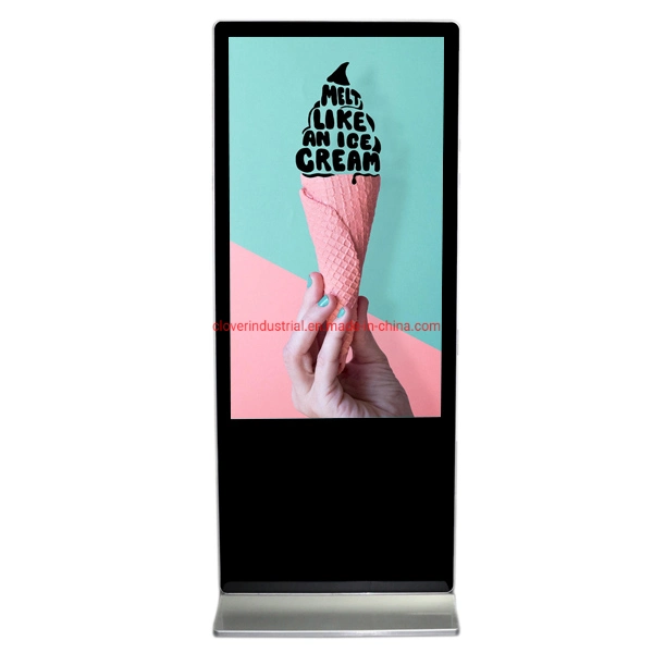 Floor Standing Vertical Interactive Digital Signage Totem LCD TV Touch Screens