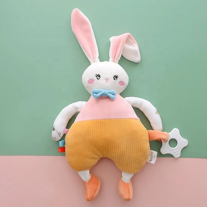 DOT Fleece Cute Rabbit Shape PP Cotton Filling Comfort Toy