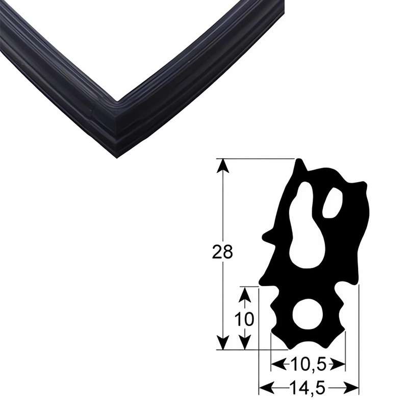 Extruded Solid Rubber Silicone Door Gasket for Rational Oven Cooking Systems