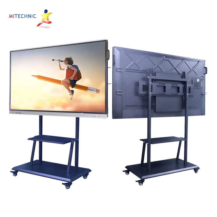 Novo monitor de ecrã plano interactiva com UHD 4K 60Hz Google Player Miboard 3840*2160 Painel de Toque no ecrã Placa Inteligente de Comunicações para o ensino de educação on-line