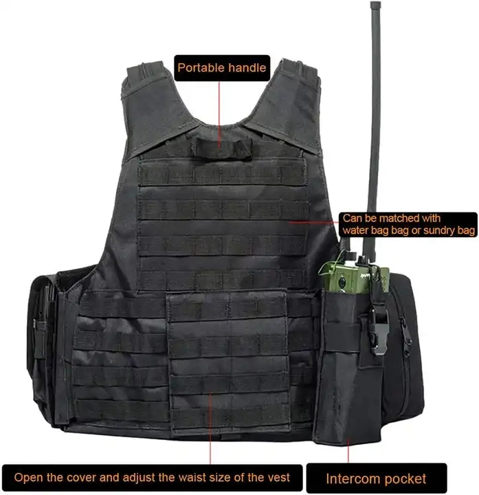 High quality/High cost performance  Custom Security Fashion Khaki Air Soft Military Style Tactical Vest