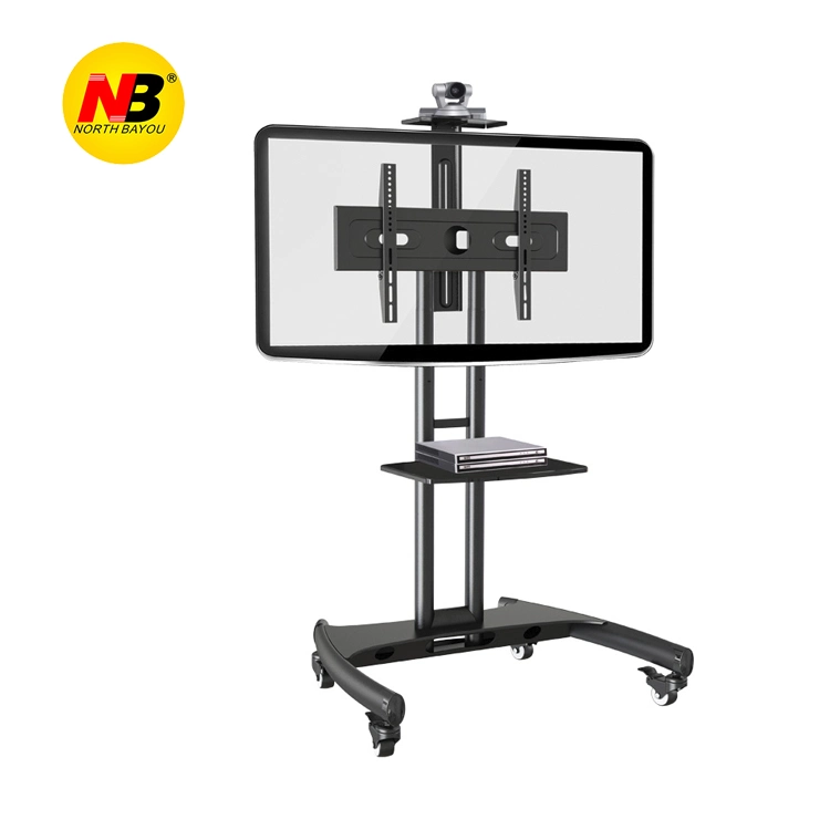 2024 لوحة مسطحة جديدة من طراز NB Ava1500-60-1p TV Cart 32 بوصة-75 بوصة حامل تلفزيون بشاشة LCD بلازما مع صينية كاميرا وAV الرف