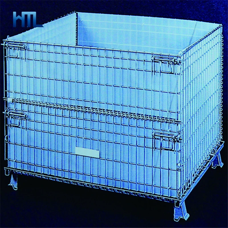 Warehouse Welded Wire Mesh Foldable and Collapsible Steel Storage Cage