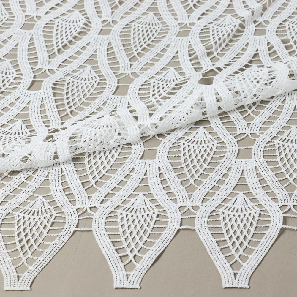 High quality/High cost performance  Polyester Guipure Water Soluble Chemical Allover Lace Fabric