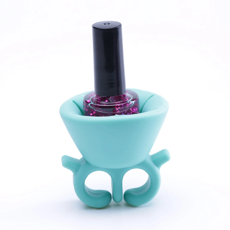 Silicone Grip and Tip Stand Bottle Wearable Nail Polish Bottle Holder