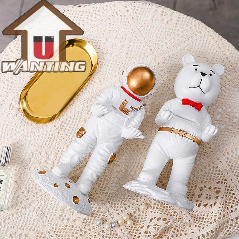 Escultura em urso de resina Key Candy Storage Tray Promocional Gift Home Decoração de desktop