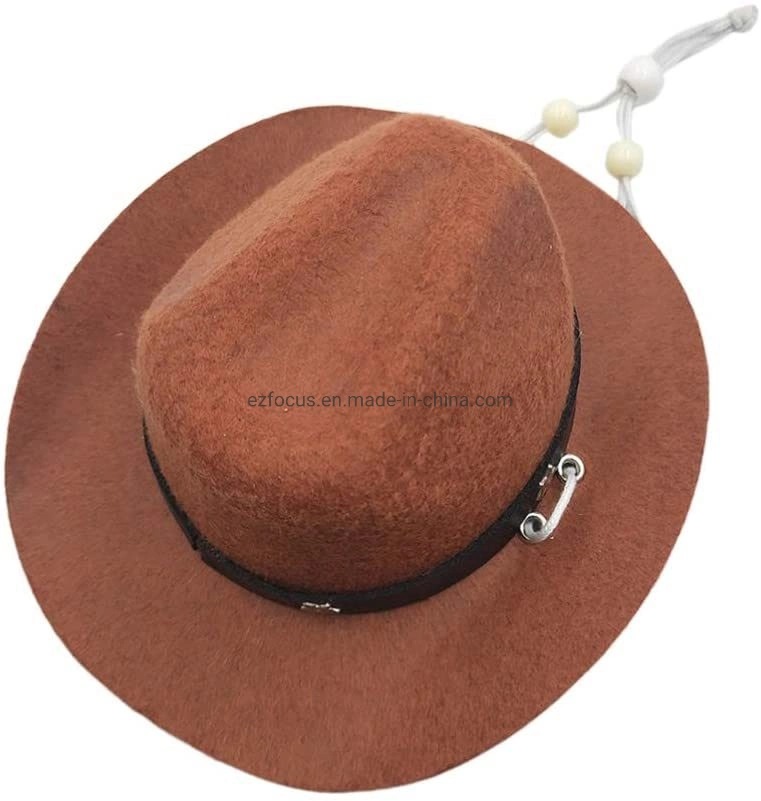 Cowboy Hat Dog Pet Costume Accessories with Adjustable Rope Design Wbb12443