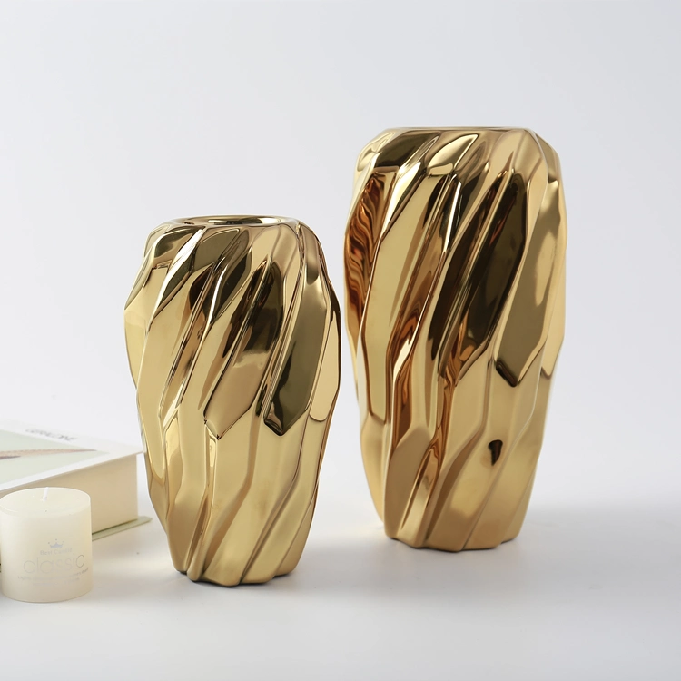 Custom Modern Fashion Design Luxury Wholesale/Supplier Vase Gold