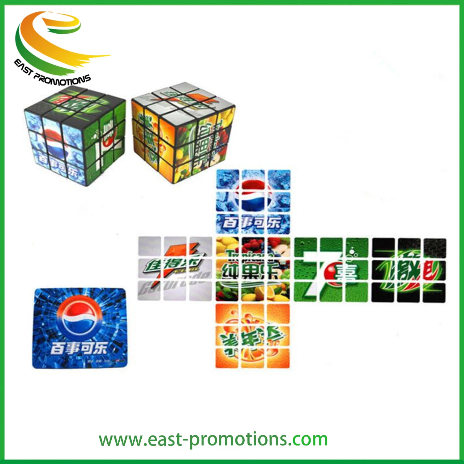 Custom Print Plastic Magic Puzzle Cube for Promotional Gifts