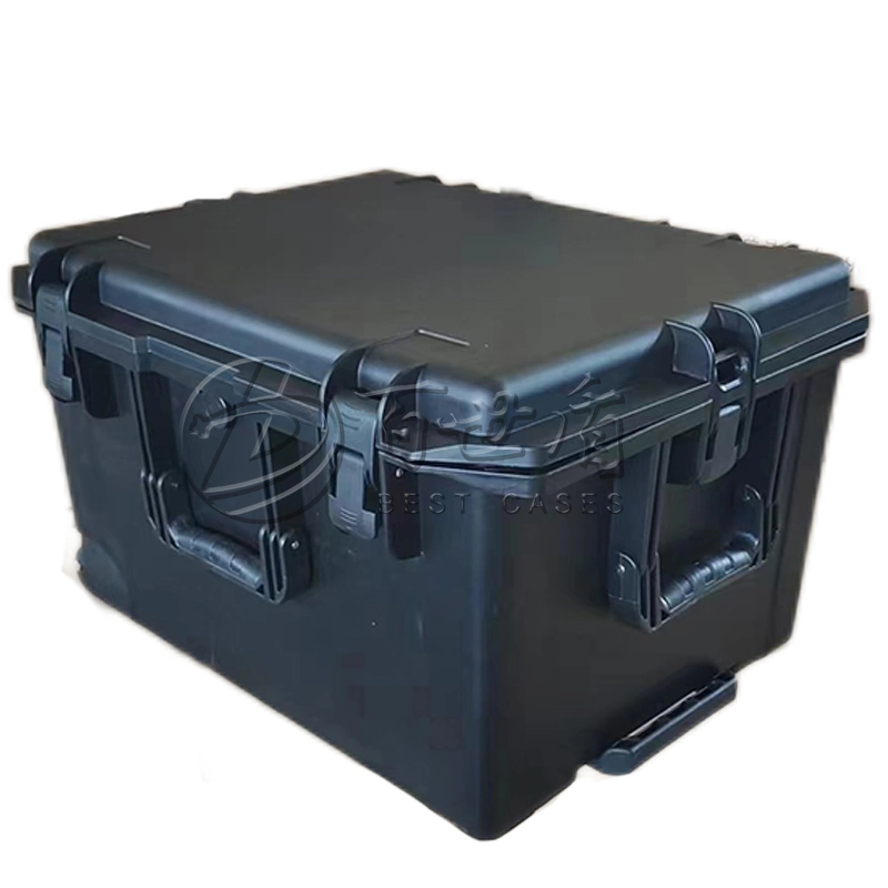 Plastic Hard Shockproof Padded Equipment Tool Transport Trolley Case with Wheels