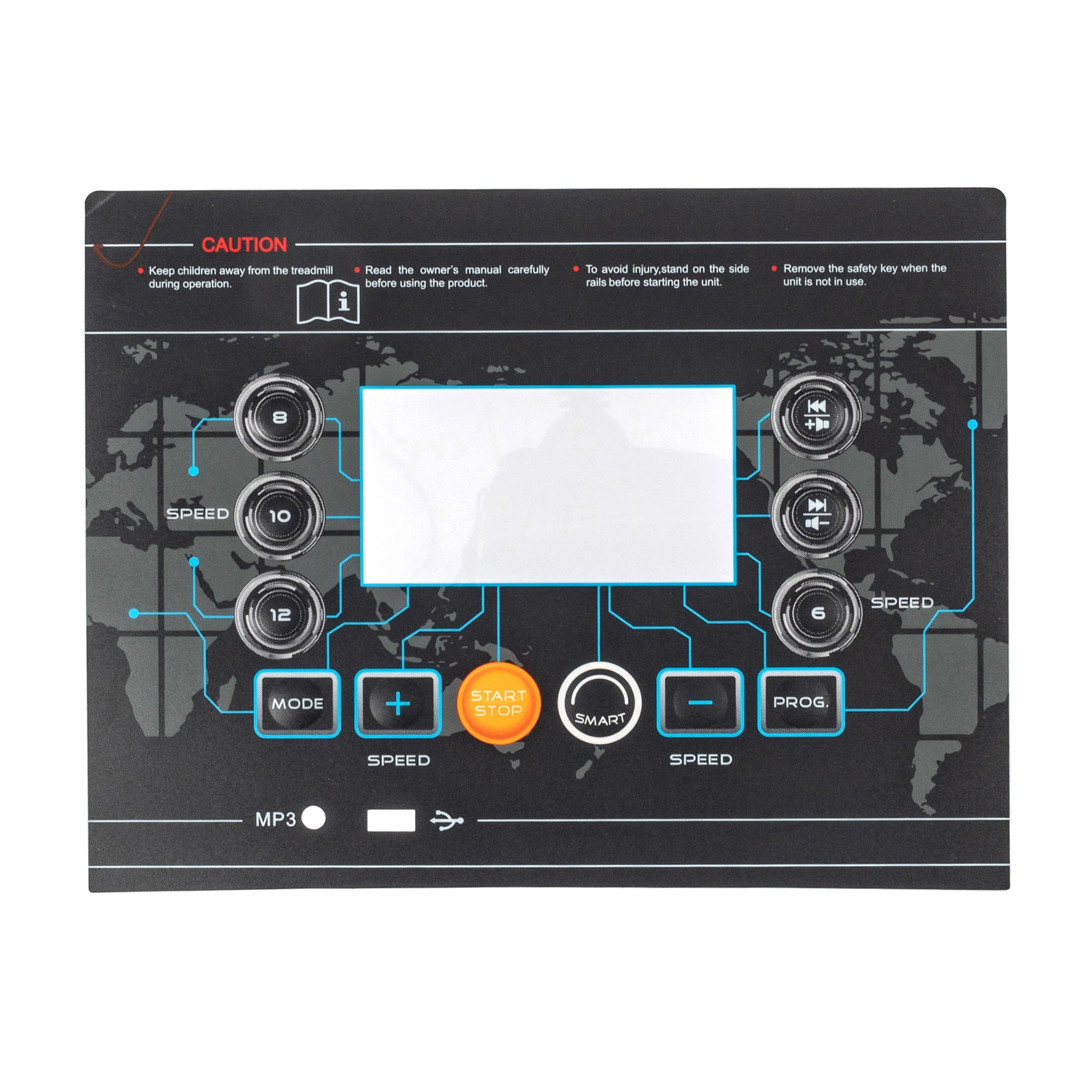 Custom Graphic Overlay Membrane Switch Keyboard Touch Control Panel for Electronic Equipment