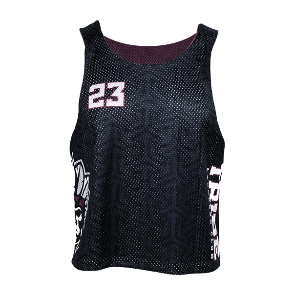 Custom réversible Aucun MOQ Logo personnalisé impression par sublimation Mesh La pratique des hommes jeunes Pinnies crosse ensemble uniforme de Jersey d'usure de la crosse