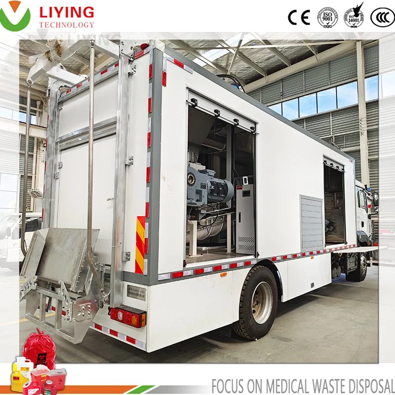 Mobile Eco-Friendly Infectious Waste Microwave Diposal Machine Hospital Clinic Waste Shredder Disinfection Truck