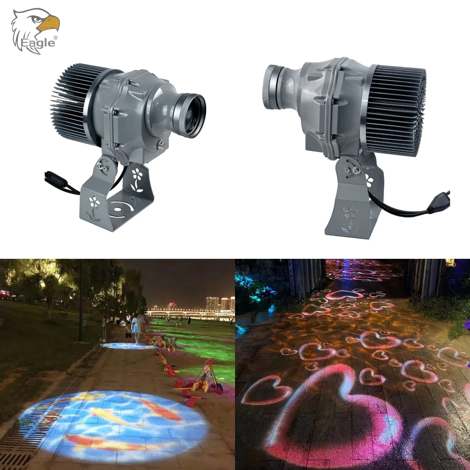 LED 60W/80W Multi Images Cyclic Projection Outdoor Waterproof Landscape Lighting Projector Light