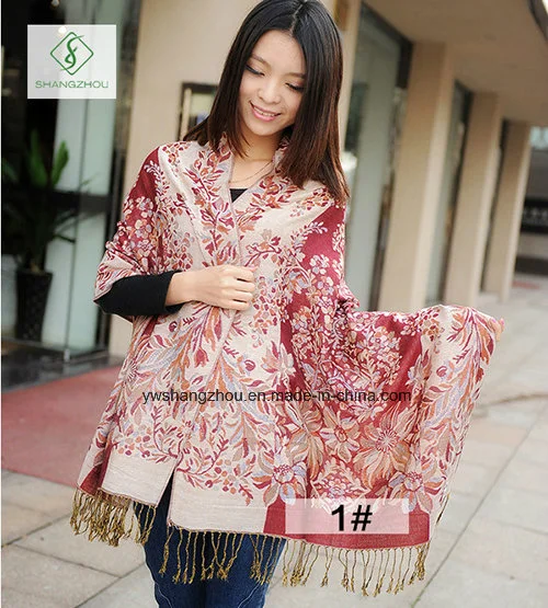 Newest Lady Fashion Pashmina Shawl Ethnic Style Jacquard Scarf