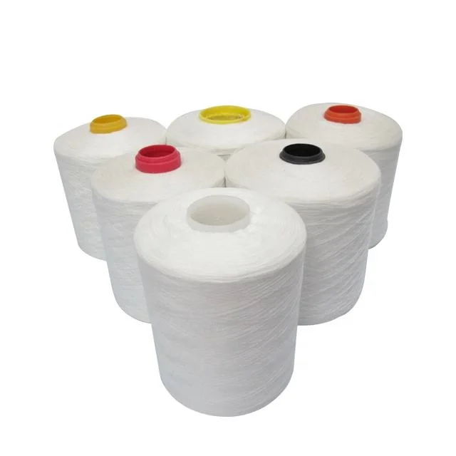 Wholesale/Supplier Factory Price 100% Polyester Ring Spun 1/30 Raw White