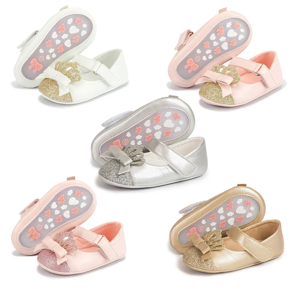 Neue Ankunft 2023 Outdoor-Kleinkind Bling Prinzessin Schuhe Gummi Weich Rutschfeste Schuhe Für Babys