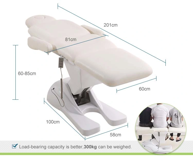 Año 2022 Salón de belleza facial belleza cama eléctrica camas camas de masaje eléctrico con 3 motores