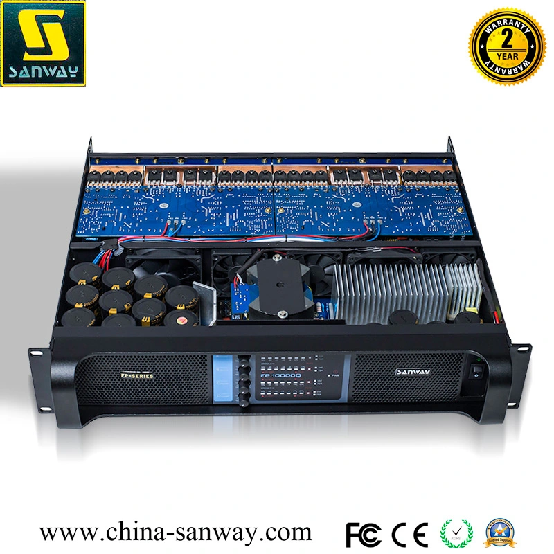 Sanway Fp10000q Amplificadores de Potência de Áudio Profissionais de 4 Canais, Amplificador de Som Estéreo DJ Amplificador Estável de 2 Ohms.