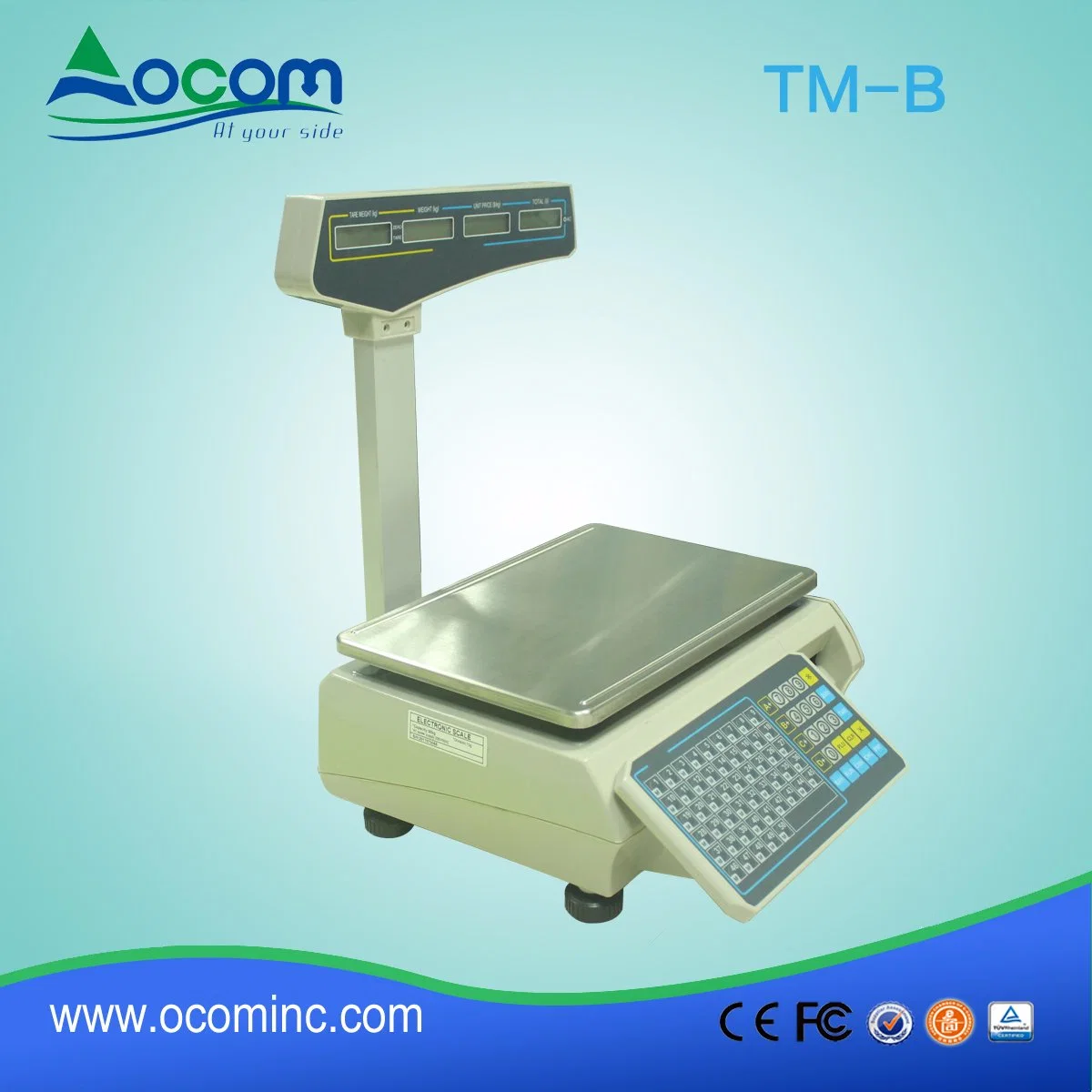 TM-B Cheap 30kg Barcode Label Printing Weighting Scale LAN/RS232 Port