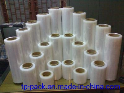 PET Maschinen-Handladeplatten-Ausdehnung China-haften Plastik-LLDPE/an, Film-Verpackungs-Rolle für Produkt-Schutz einwickelnd