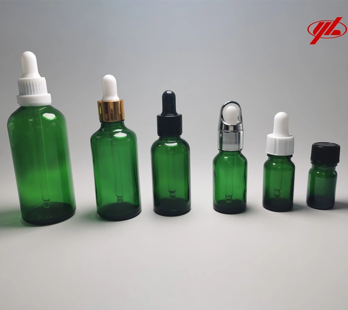 Green Glass Bottle Essential Oil Bottle with Dropper