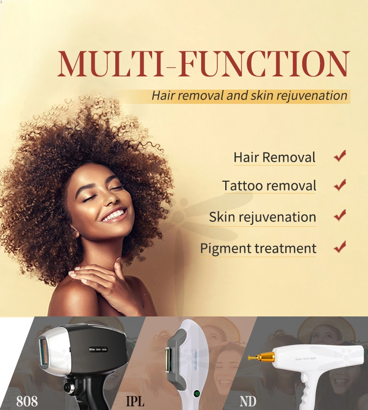 3 in 1 Ice Cooling IPL Laser Hair Removal with Unlimited Shots for YAG Laser Hair Removal