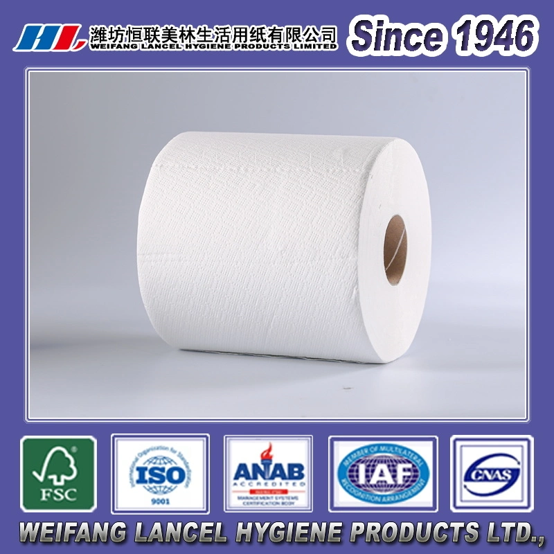 100% Pulp Cellulose Laminated Center Pull Roll Paper Towel