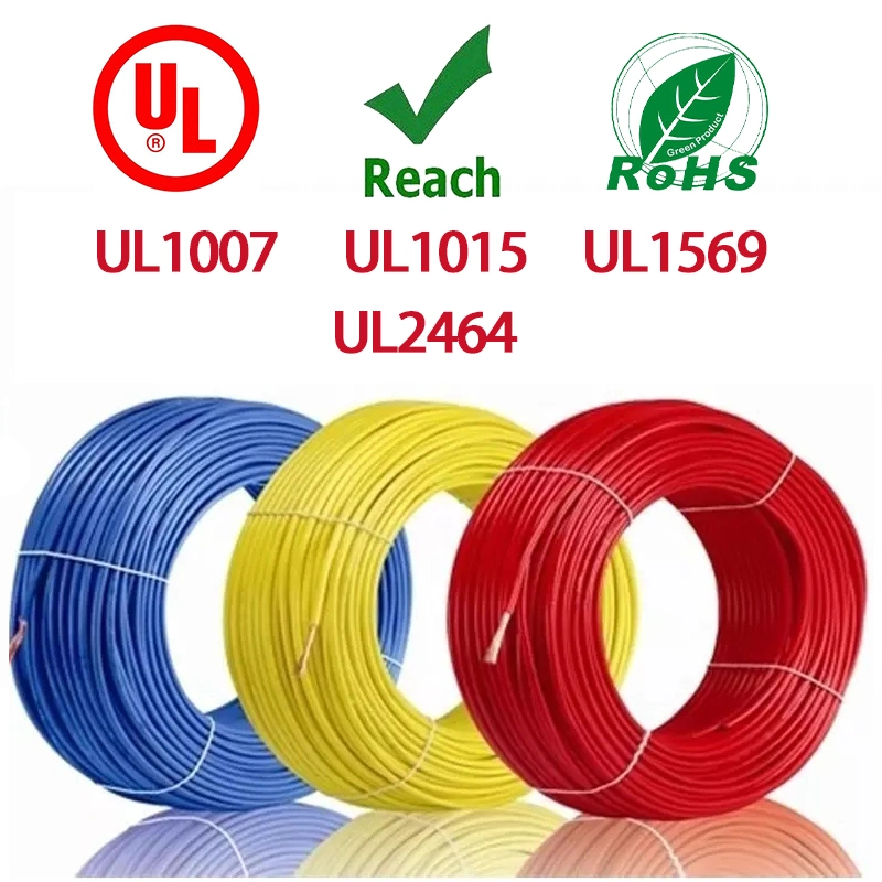 16AWG 18AWG 20AWG 22AWG 24AWG 26AWG 28AWG 30AWG UL1007 1015 1569 2464 Stranded Tinned Copper 80c 300V PVC Single Electric Hook up UL Wire Cable