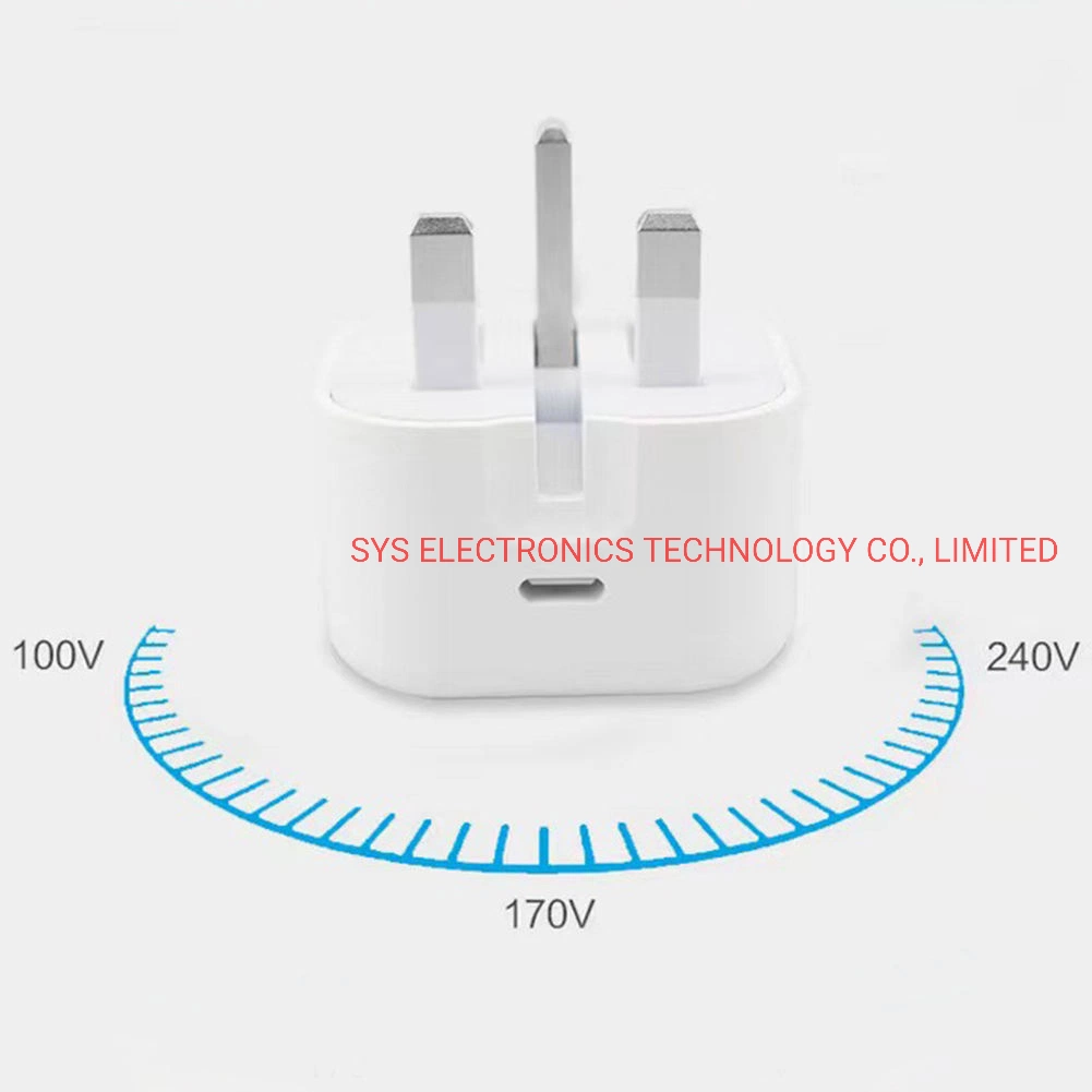 UK Adapter Universal UK 3 Pin 20W USB-C Power AC DC Wall Plug Travel Adapter