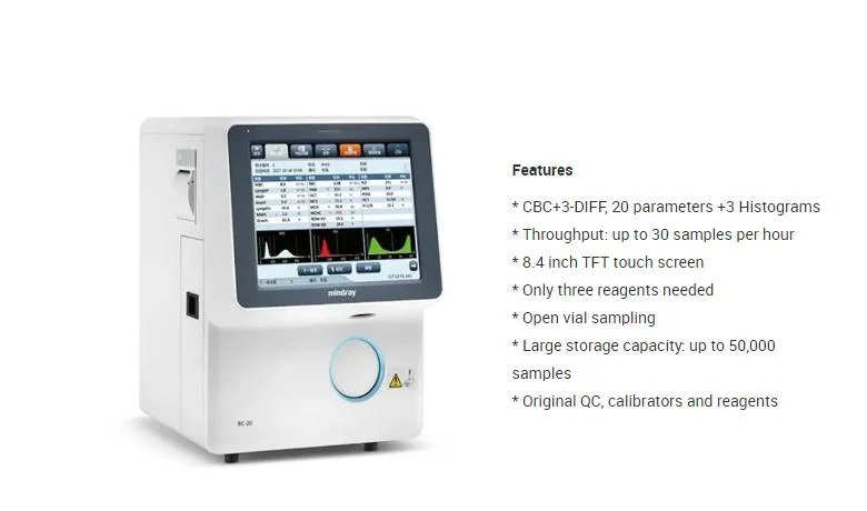 Mindray Bc-10 3 Part Mindray Bc-10 Hematology Analyzer 3 Part Mindray Bc10 Hematology Analyzer Blood Test Machine